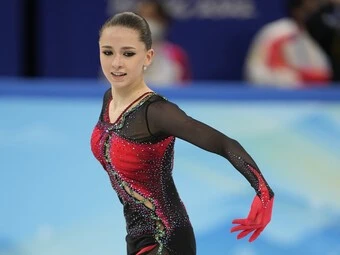 2月7日、団体戦女子フリーのカミラ・ワリエワphoto by Noto Sunao/JMPA