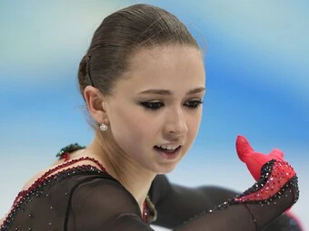 2月7日、団体戦女子フリーのカミラ・ワリエワphoto by Noto Sunao/JMPA