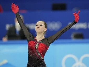 2月7日、団体戦女子フリーのカミラ・ワリエワphoto by Noto Sunao/JMPA