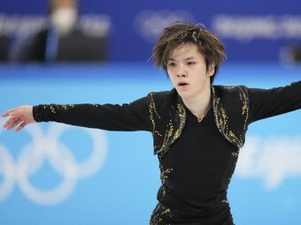 2月10日、フリーに臨む宇野昌磨photo by Noto Sunao/JMPA