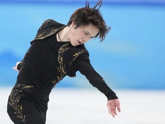 2月10日、フリーに臨む宇野昌磨photo by Noto Sunao/JMPA