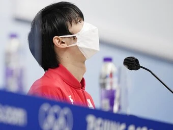 取材殺到で緊急開催、羽生結弦・北京五輪記者会見フォトギャラリー(10枚)
