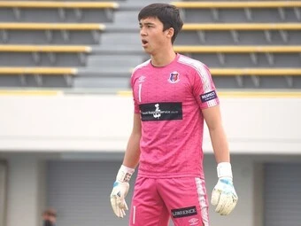 日本文理のGK日隠レックス海斗 photo by Tsuchiya Masashi
