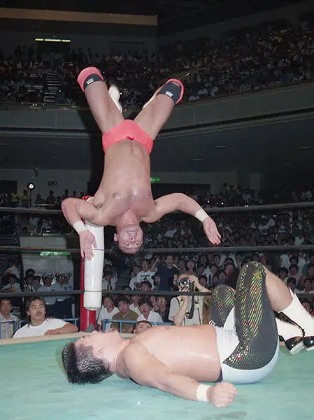【連載15】1991年8月11日@両国国技館　第1回G1クライマックス　蝶野正洋vs武藤敬司 　photo by 山内猛