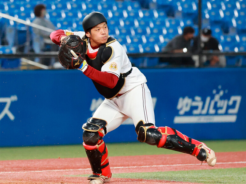 亜細亜大戦で本塁打を放つなど打撃でもアピールした名城大・野口泰司身長166センチの名手、大会打率８割、超強肩捕手…大学野球選手権で猛アピールした４人のドラフト候補＞＞　　photo by Ohtomo Yoshiyuki