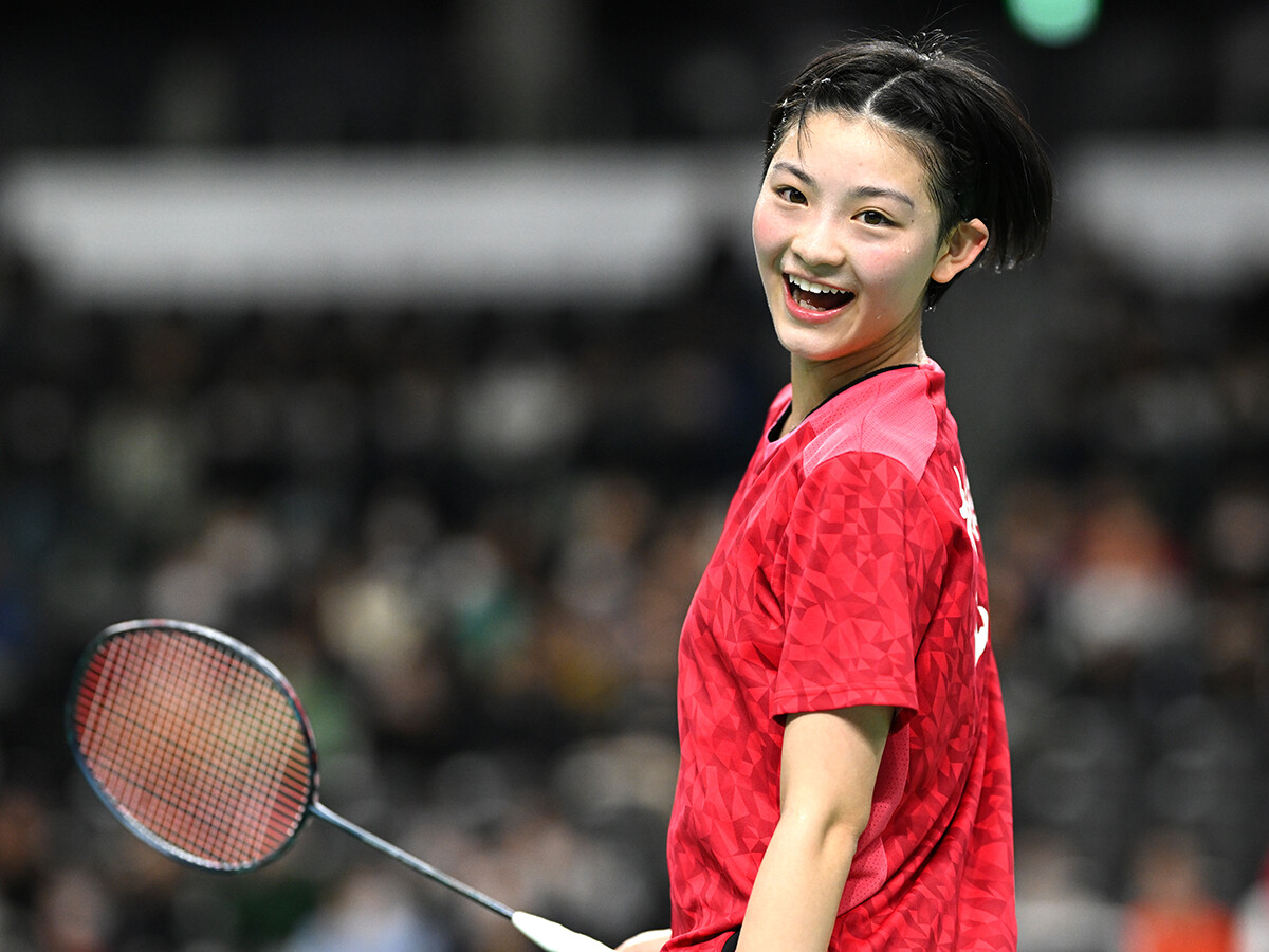 全日本総合女子シングルス優勝の宮崎友花岸本 勉●撮影　photo by Kishimoto Tsutomuバドミントン関連の記事はこちら＞＞