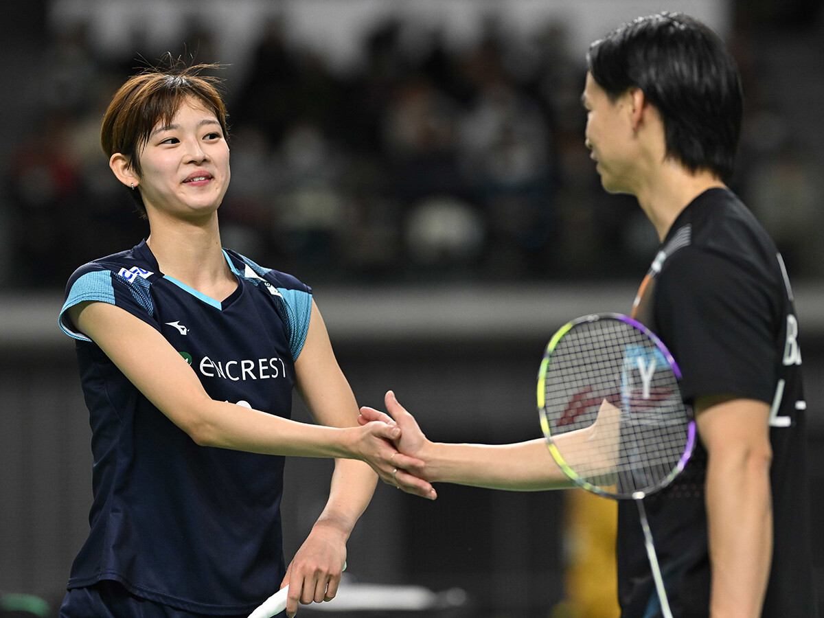 全日本総合混合ダブルスで奮闘した田口真彩岸本 勉●撮影　photo by Kishimoto Tsutomuバドミントン関連の記事はこちら＞＞