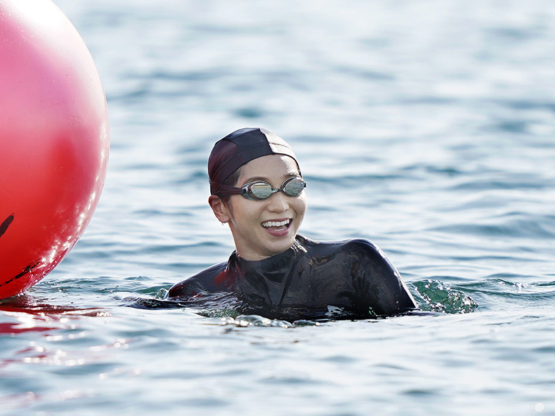 傳谷英里香さん、海で集団で泳ぐのは怖くない！周囲の流れを利用するべし