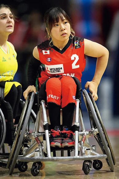 写真:車いすバスケットボール財満いずみ選手