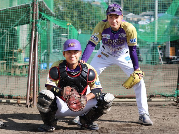 今シーズンBC神奈川でプレーした根本和也（写真左）と杉浦健二郎