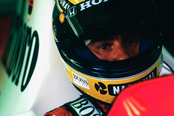 1992年の日本GPで桜井淳雄氏が撮影したアイルトン・セナ。翌シーズン以降、「表情が変わった」と桜井氏は話す