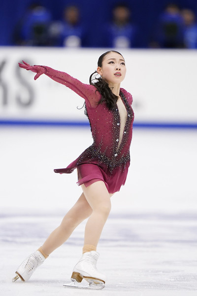 NHK杯ショートプラグラムで２位発進となった紀平梨花