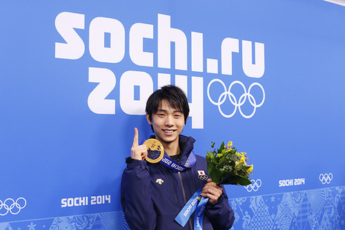 ソチ五輪では唯一の金メダルを獲得した羽生結弦